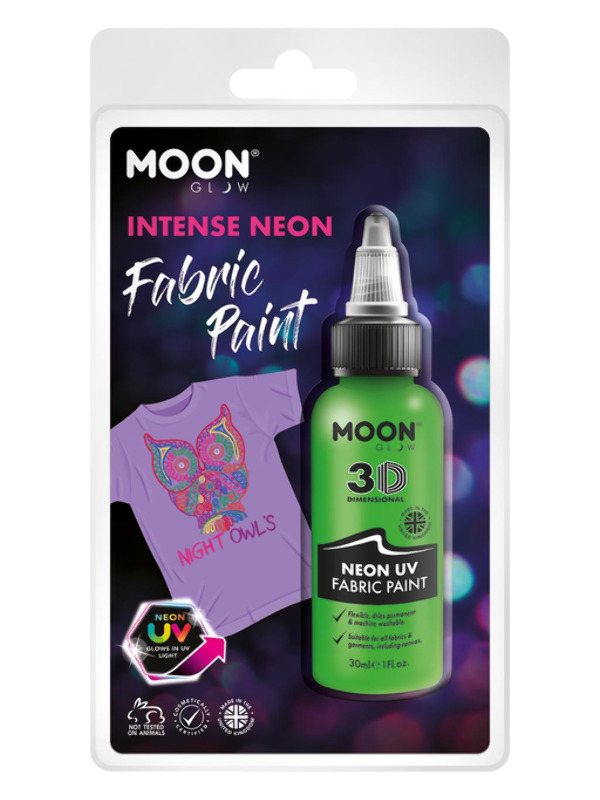 Moon Glow - Neon UV Intense Fabric Paint, Green