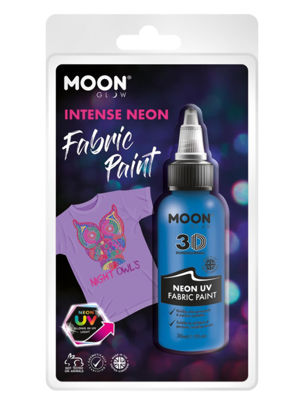 Moon Glow - Neon UV Intense Fabric Paint, Blue