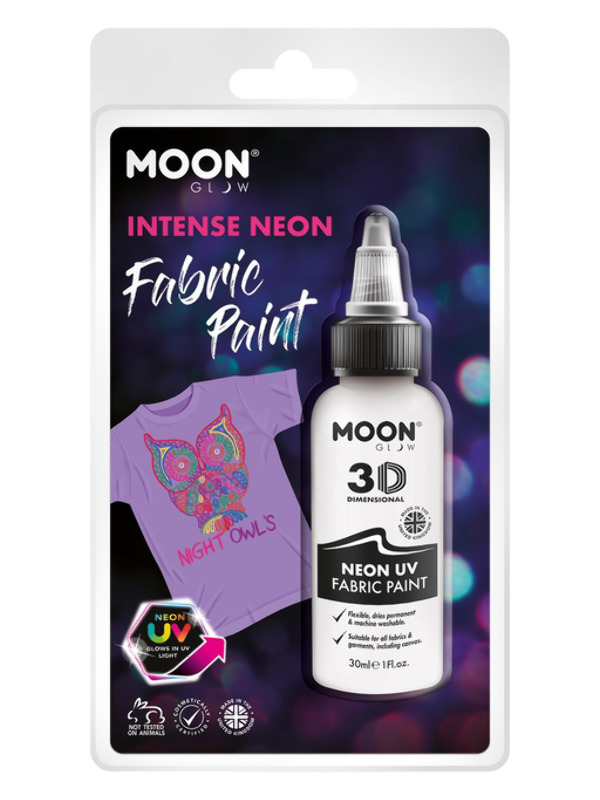 Moon Glow - Neon UV Intense Fabric Paint, White