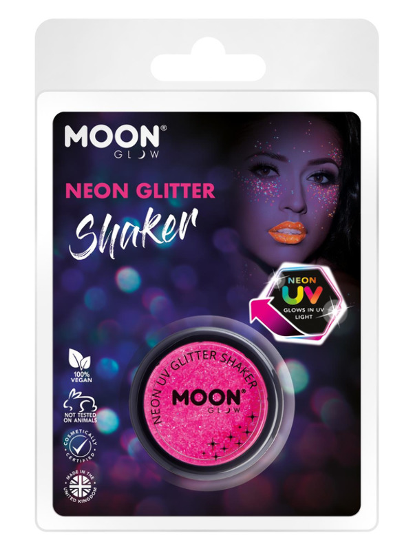 Moon Glow - Neon UV Glitter Shaker, Magenta