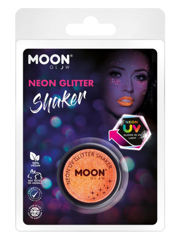 Moon Glow - Neon UV Glitter Shaker, Orange