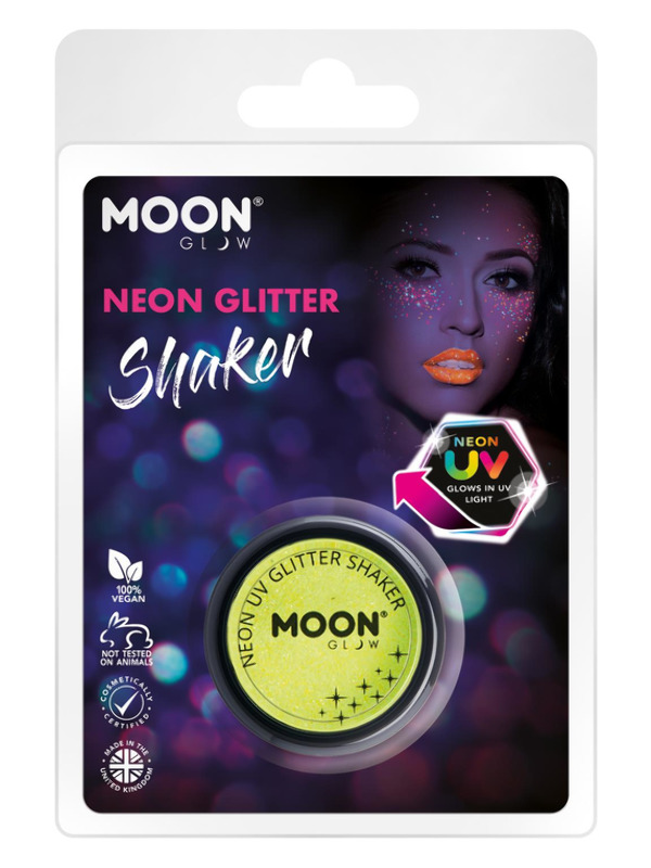 Moon Glow - Neon UV Glitter Shaker, Yellow