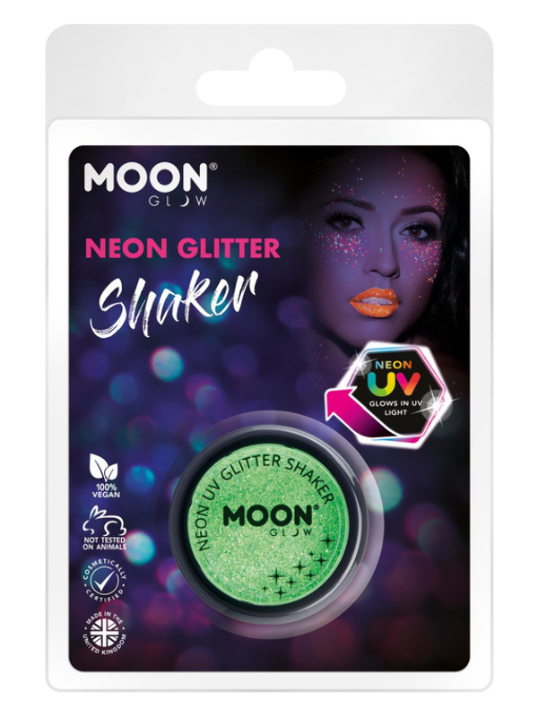 Moon Glow - Neon UV Glitter Shaker, Green
