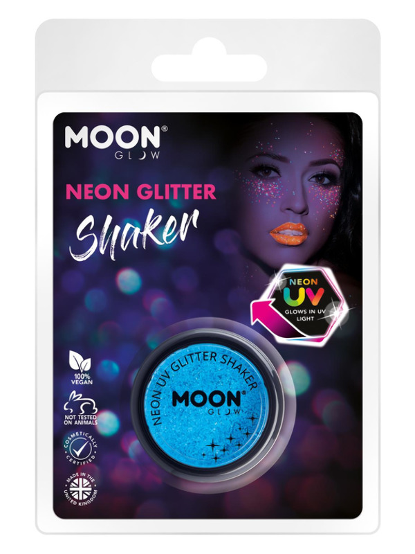 Moon Glow - Neon UV Glitter Shaker, Blue