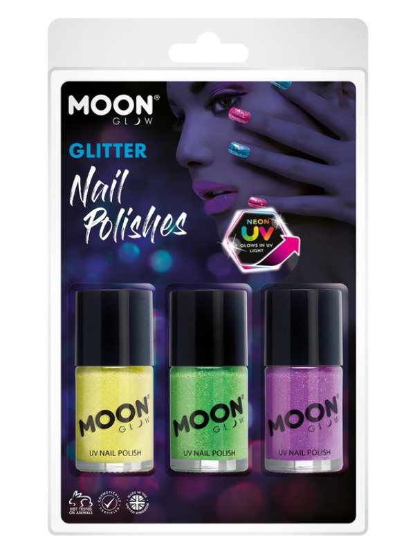 Moon Glow - Neon UV Glitter Nail Polish,