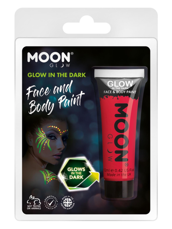 Moon Glow - Glow in the Dark Face Paint, Red