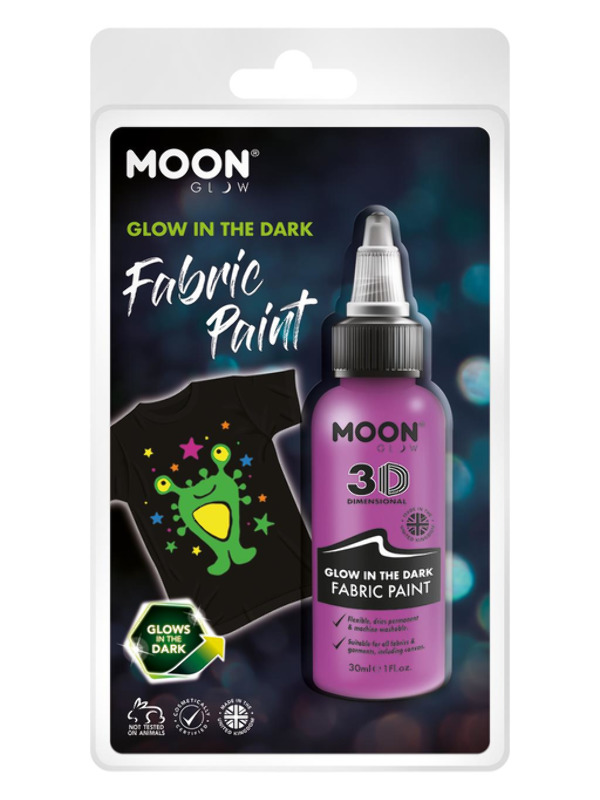 Moon Glow - Glow in the Dark Fabric Paint, Purple