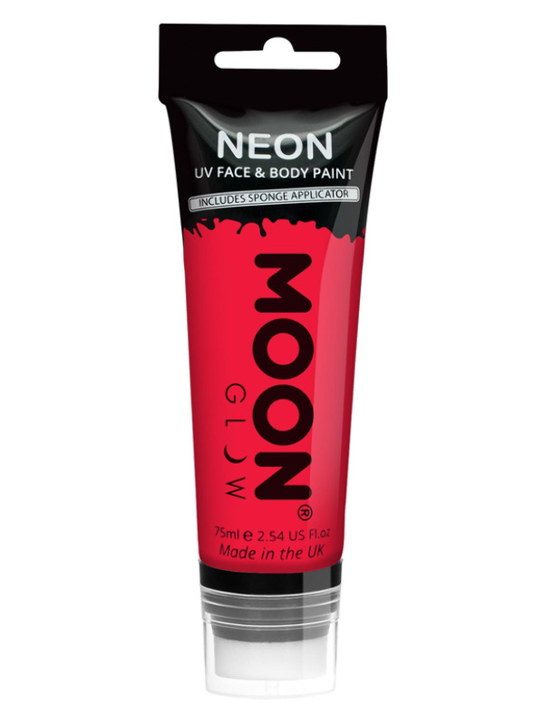 Moon Glow Supersize Intense Neon UV Face Paint, Re