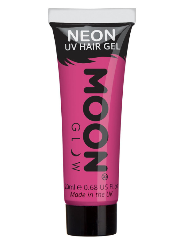 Moon Glow Intense Neon UV Hair Gel, Hot Pink