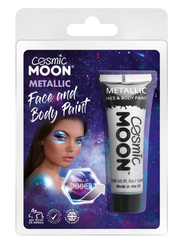 Cosmic Moon Metallic Face & Body Paint, Silver