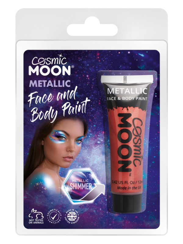 Cosmic Moon Metallic Face & Body Paint, Red