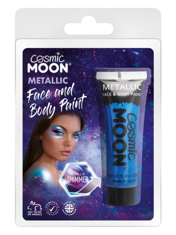 Cosmic Moon Matallic Face & Body Paint, Blue