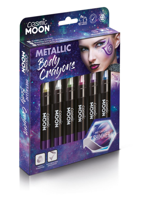 Cosmic Moon Metallic Body Crayons, Assorted