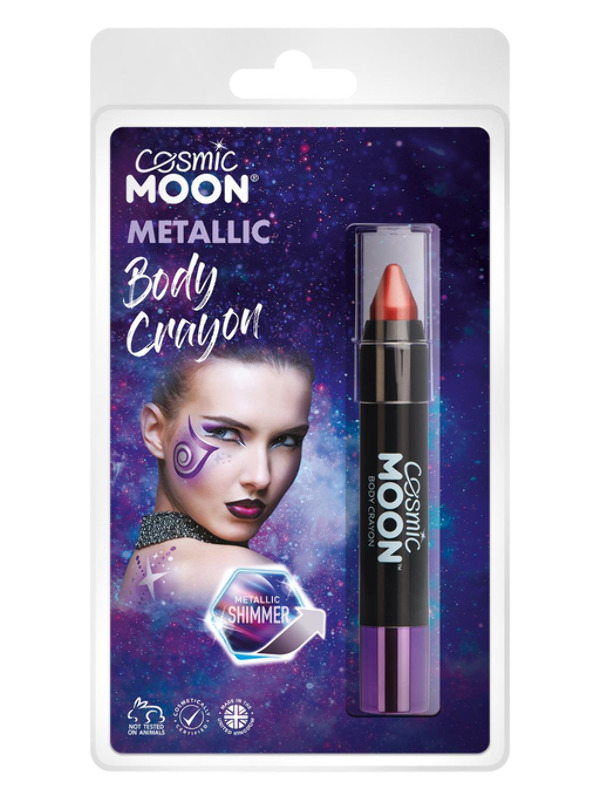 Cosmic Moon Metallic Body Crayons, Red