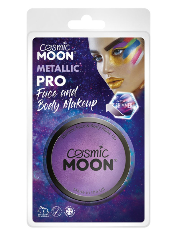 Cosmic Moon Metallic Pro Face Paint Cake Pots, Pur