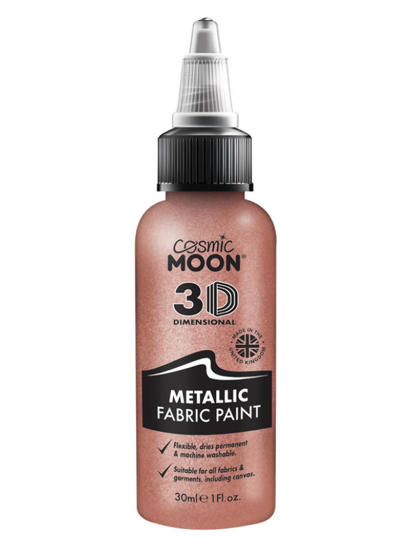 Cosmic Moon Metallic Fabric Paint, Rose Gold