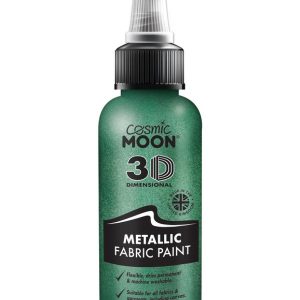 Cosmic Moon Metallic Fabric Paint, Green