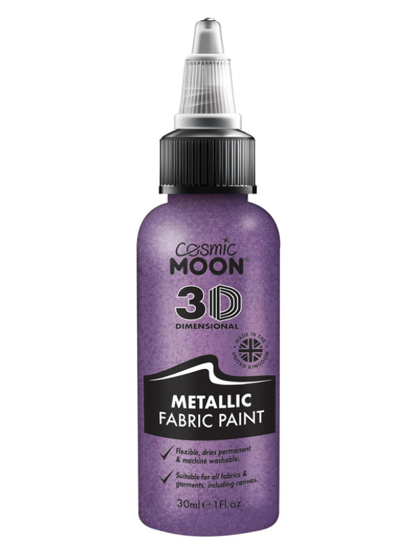 Cosmic Moon Metallic Fabric Paint, Purple
