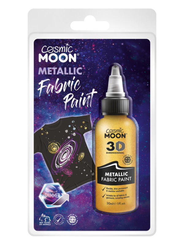 Cosmic Moon Metallic Fabric Paint, Gold