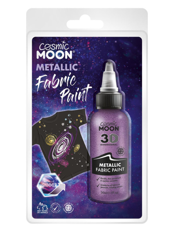 Cosmic Moon Metallic Fabric Paint, Purple