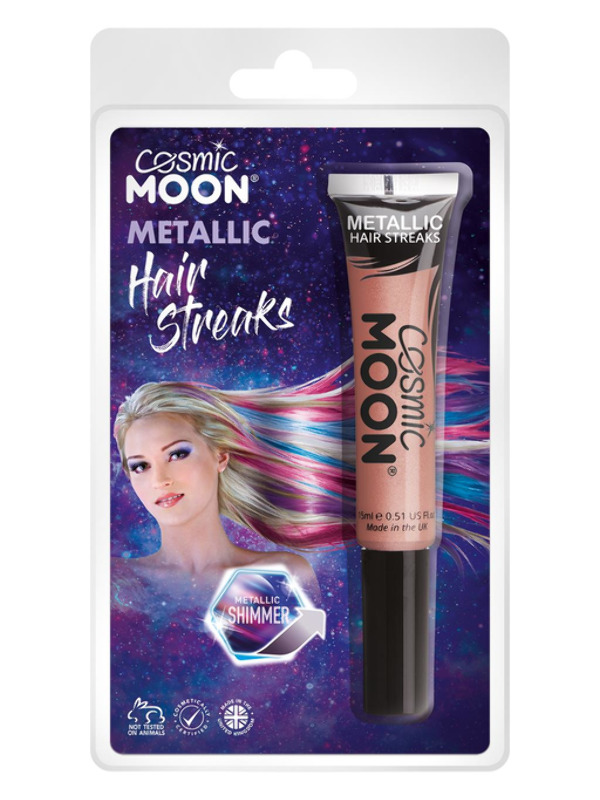 Cosmic Moon Metallic Hair Streaks, Rose Gold