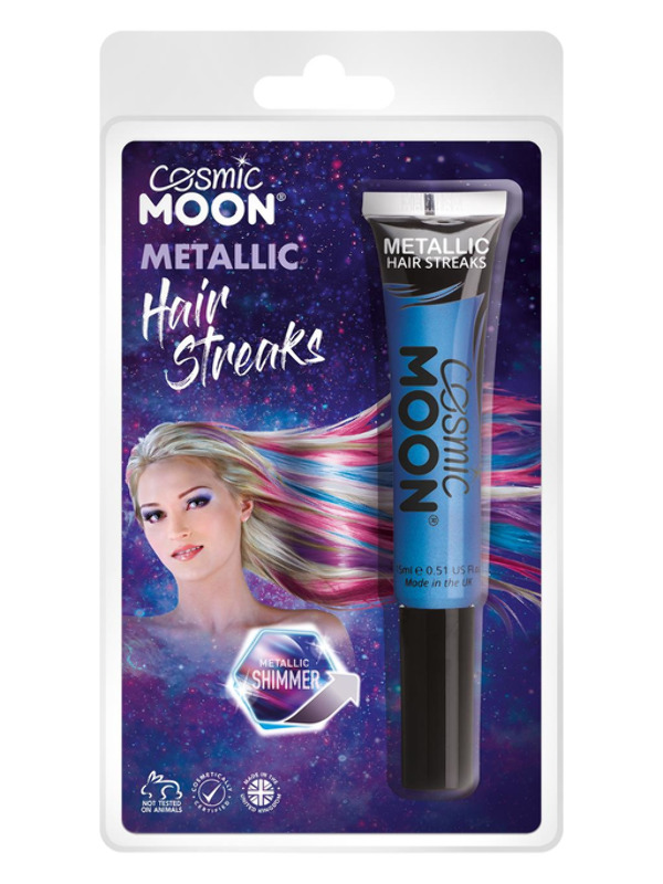 Cosmic Moon Metallic Hair Streaks, Blue