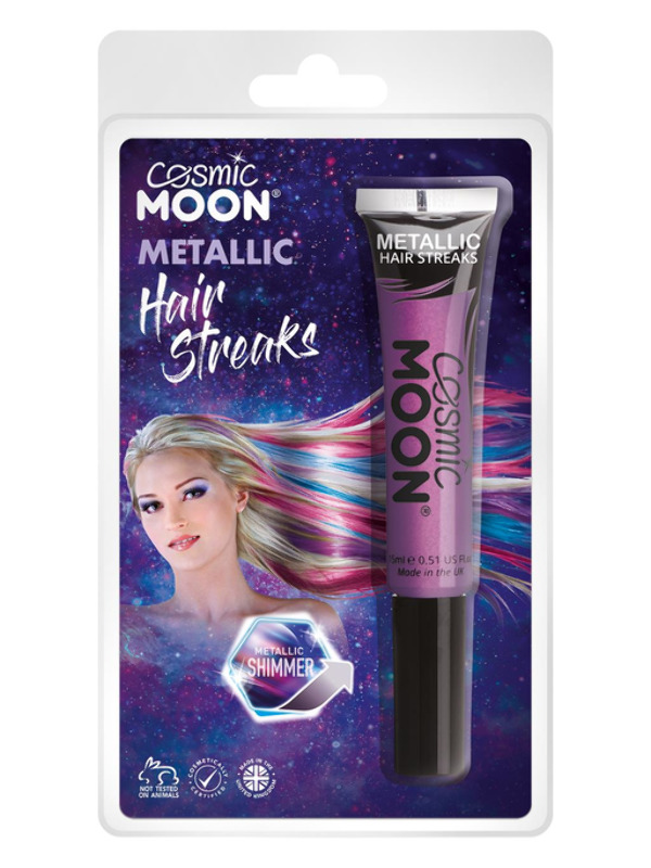 Cosmic Moon Metallic Hair Streaks, Purple