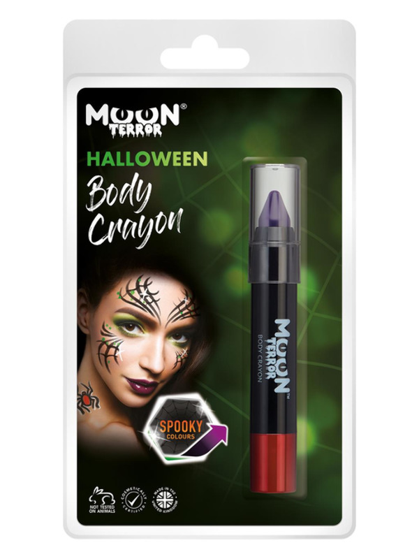 Moon Terror Halloween Body Crayons, Purple