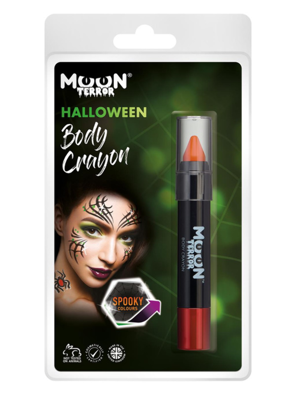 Moon Terror Halloween Body Crayons, Orange