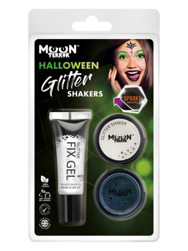 Moon Terror Halloween Glitter Shakers,