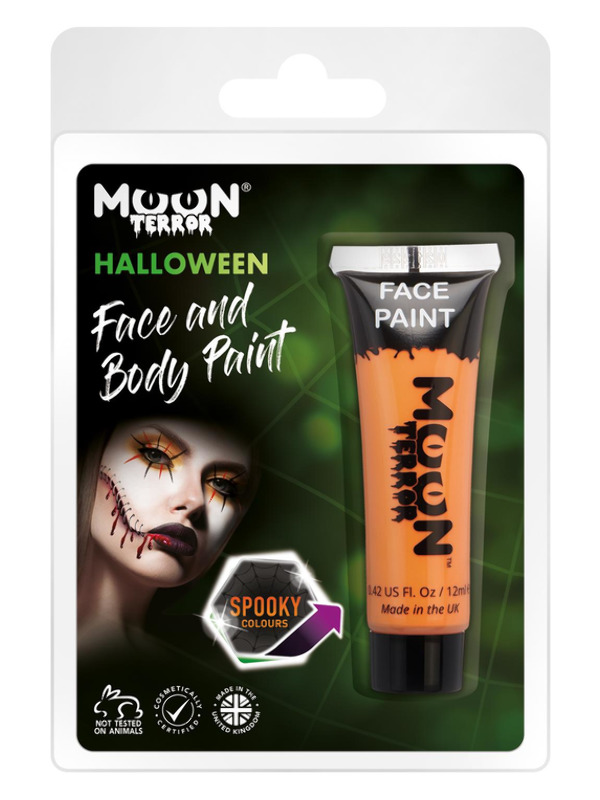 Moon Terror Halloween Face & Body Paint, Orange